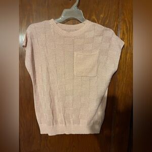 Baby Pink Sleeveless Sweater